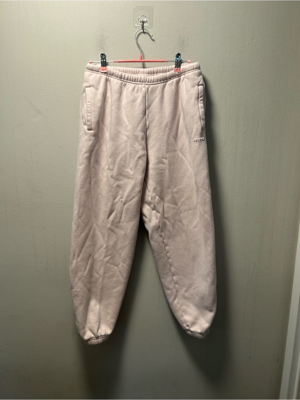 SKIMS Light Pink Fleece Joggers